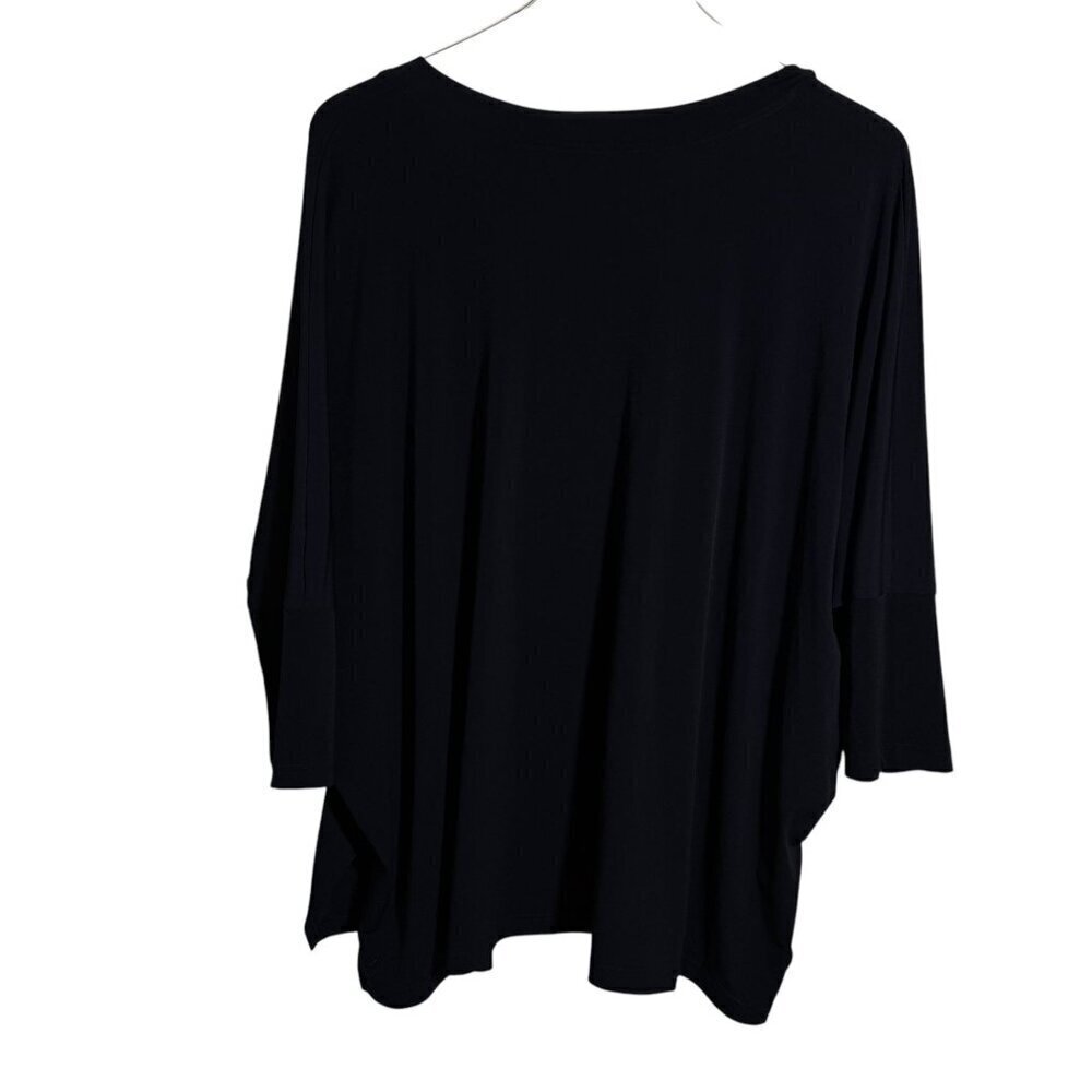 Planet by Lauren G black jersey knit box top one size fits all dolman sleeves